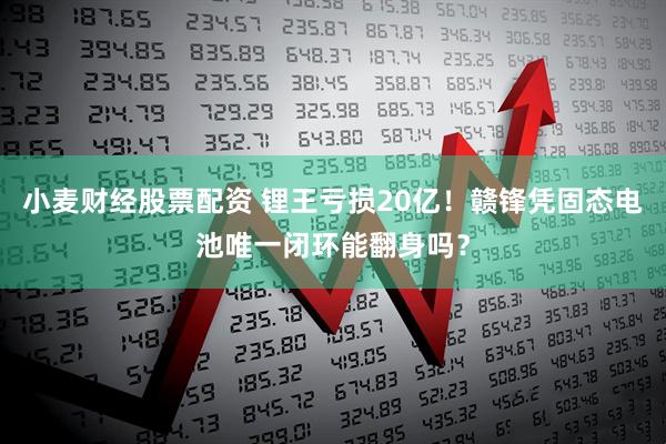 小麦财经股票配资 锂王亏损20亿！赣锋凭固态电池唯一闭环能翻身吗？